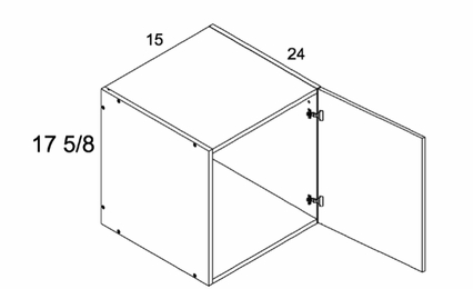 Verona Pure Blanc W151824: 24" Deep Wall Cabinet: RTA Kitchen Cabinets
