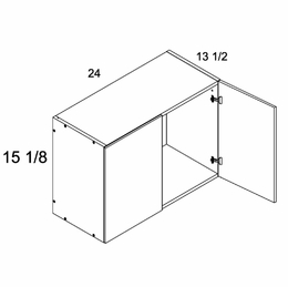 Verona Pure Blanc W2415: 13.5" Deep Wall Cabinet: RTA Kitchen Cabinets
