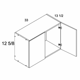 Verona Pure Blanc W3312: 13.5" Deep Wall Cabinet: RTA Kitchen Cabinets