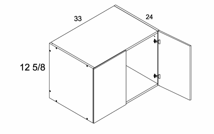 Verona Pure Blanc W331224: 24" Deep Wall Cabinet: RTA Kitchen Cabinets