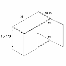 Verona Pure Blanc W3315: 13.5" Deep Wall Cabinet: RTA Kitchen Cabinets