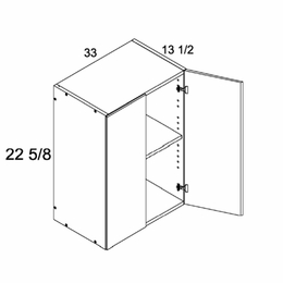 Verona Pure Blanc W3323: 13.5" Deep Wall Cabinet: RTA Kitchen Cabinets