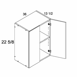 Verona Pure Blanc W3623: 13.5" Deep Wall Cabinet: RTA Kitchen Cabinets