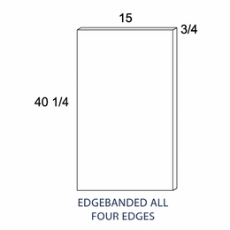 Verona Pure Blanc WEP1540: Panel: RTA Kitchen Cabinets