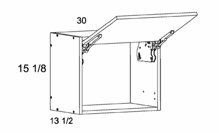 Verona Pure Blanc WFD3015: Flip Up Wall Cabinet: RTA Kitchen Cabinets