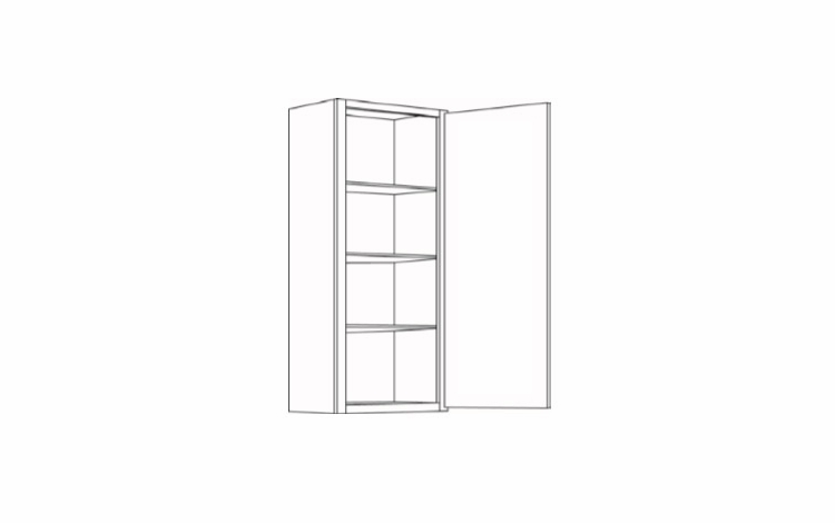 Versailles White 2142: Single Door Wall Cabinet: Pre-Assembled Kitchen Cabinets