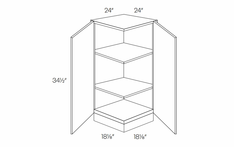 Versailles White BEC24: Base End Cabinet: Pre-Assembled Kitchen Cabinets