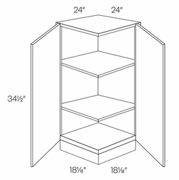 Versailles White BEC24: Base End Cabinet: Pre-Assembled Kitchen Cabinets