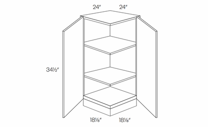 Versailles White BEC24: Base End Cabinet: Pre-Assembled Kitchen Cabinets