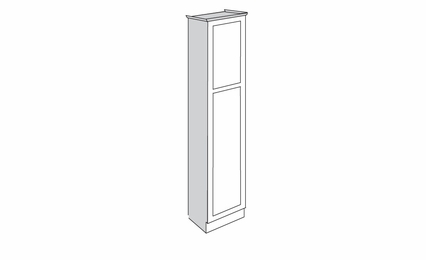 VLC1884-Linen Closet:Danbury White Vanity Cabinet