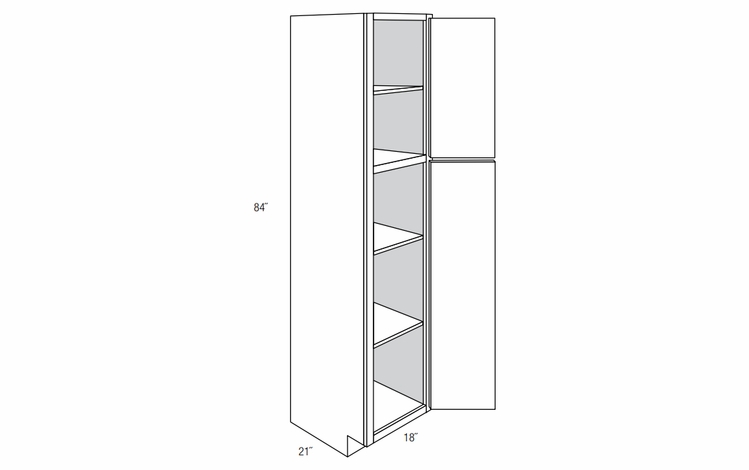VLC1884: Vanity Linen Closet:  Dover Castle RTA Kitchen Cabinet