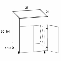 VSB27: Vanity Sink Base False Front Two Door: Rivera Oyster Shell Kitchen Cabinets