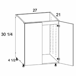 VSB27FH: Full Height Double Door Vanity Sink Base: Rivera Conch Shell Kitchen Cabinets