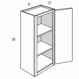 W0936: Single Door Wall Cabinet: Dover Norwich RTA Kitchen Cabinet