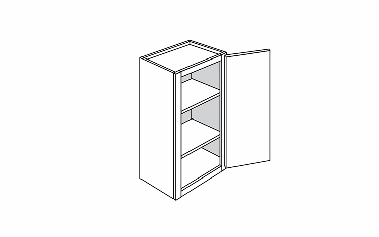 W0936: Single Door Wall Cabinet: Yarmouth Raised RTA Kitchen Cabinet