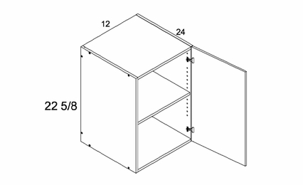 W122324: 24" Deep Wall Cabinet: Torino Grey Wood Kitchen Cabinets