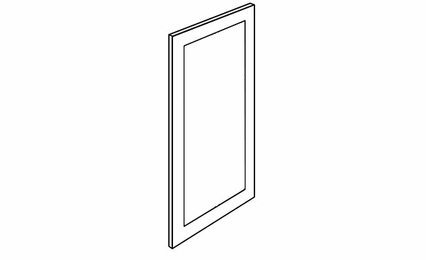 W1530GD: Clear Glass Door: Essex RTA Kitchen Cabinet