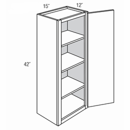 W1542: Single Door Wall Cabinet: Dover Norwich RTA Kitchen Cabinet