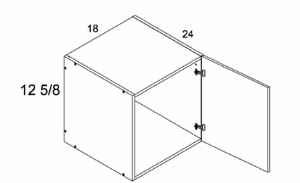 W181224: 24" Deep Wall Cabinet: Torino White Pine Kitchen Cabinets