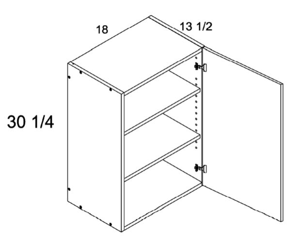 W1830 30" High Wall Torino Grey Wood Kitchen