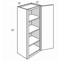W1842: Single Door Wall Cabinet: Dover Norwich RTA Kitchen Cabinet