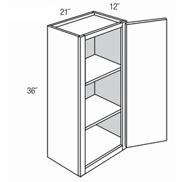 W2136: Single Door Wall Cabinet: Dover Norwich RTA Kitchen Cabinet