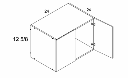 W241224: 24" Deep Wall Cabinet: Torino Grey Wood Kitchen Cabinets