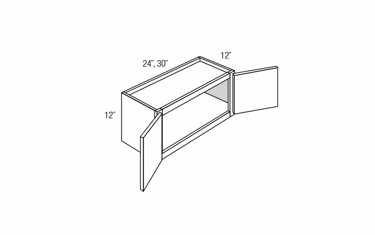 W2412B: Wall Bridge Cabinet: Quincy Espresso RTA Kitchen Cabinet