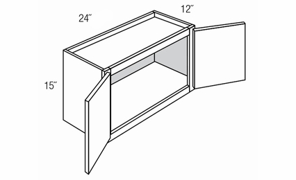 W2415B: Wall Bridge Cabinet: Trenton Recessed RTA Kitchen Cabinet