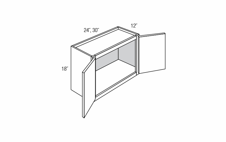 W2418B: Wall Bridge Cabinet: Quincy Espresso RTA Kitchen Cabinet