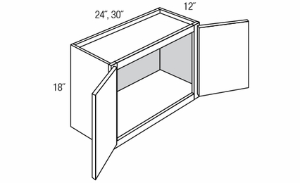 W2418B: Wall Bridge Cabinet: Quincy Espresso RTA Kitchen Cabinet