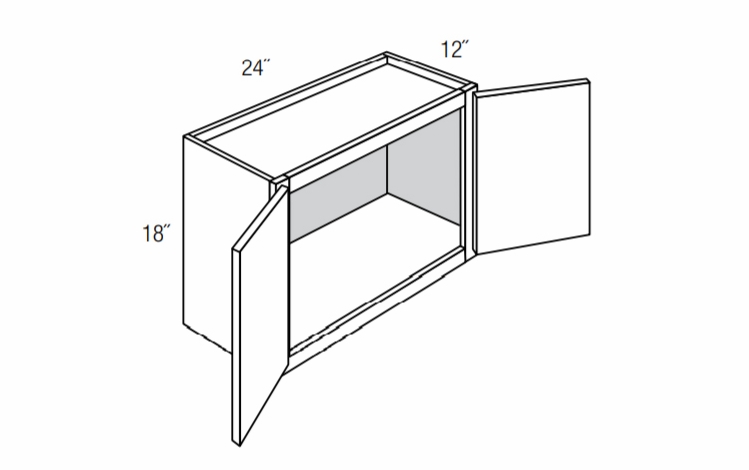 W2418B: Wall Bridge Cabinet: Upton Brown RTA Kitchen Cabinet