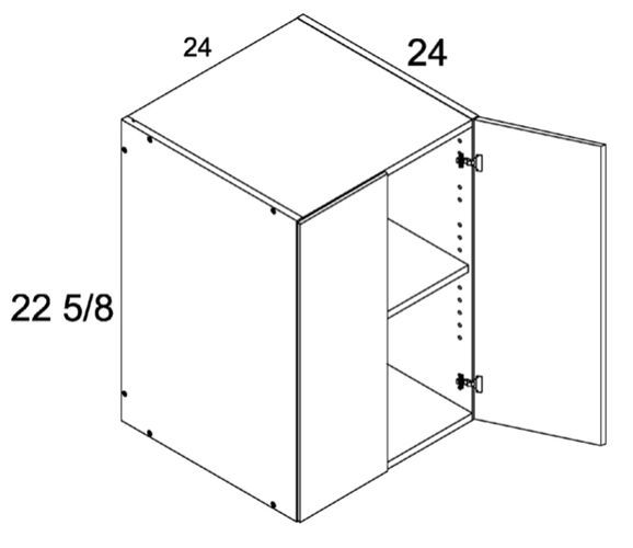 W242324 24" Deep Wall Torino Grey Wood Kitchen