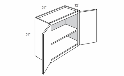 W2424B: Wall Bridge Cabinet: Amesbury Mist RTA Kitchen Cabinet
