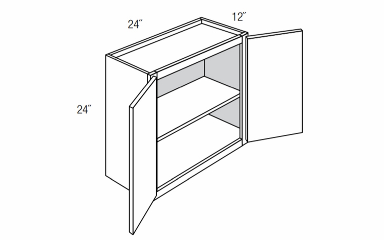 W2424B: Wall Bridge Cabinet: Upton Brown RTA Kitchen Cabinet