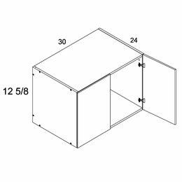 W301224: 24" Deep Wall Cabinet: Torino Grey Wood Kitchen Cabinets