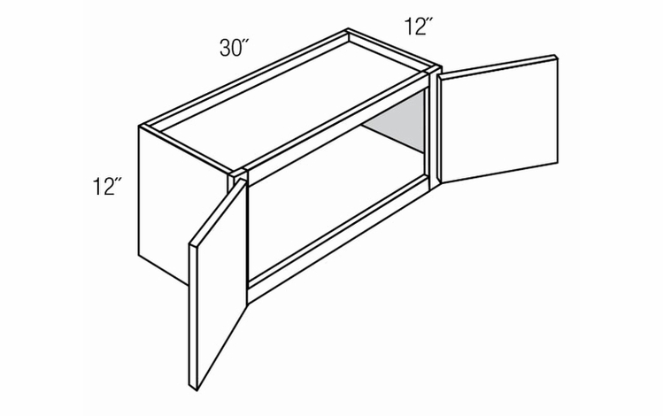 W3012B: Wall Bridge Cabinet: Yarmouth Slab RTA Kitchen Cabinet