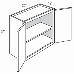 W3024B: Wall Bridge Cabinet: Dover Norwich RTA Kitchen Cabinet