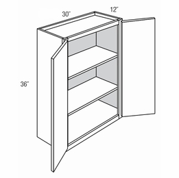W3036B: Double Door Wall Cabinet: Dover Norwich RTA Kitchen Cabinet