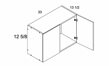 W3312: 13.5" Deep Wall Cabinet: Torino Grey Wood Kitchen Cabinets