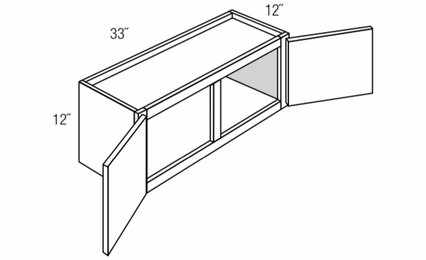 W3312: Wall Bridge Cabinet: Amesbury Mist RTA Kitchen Cabinet