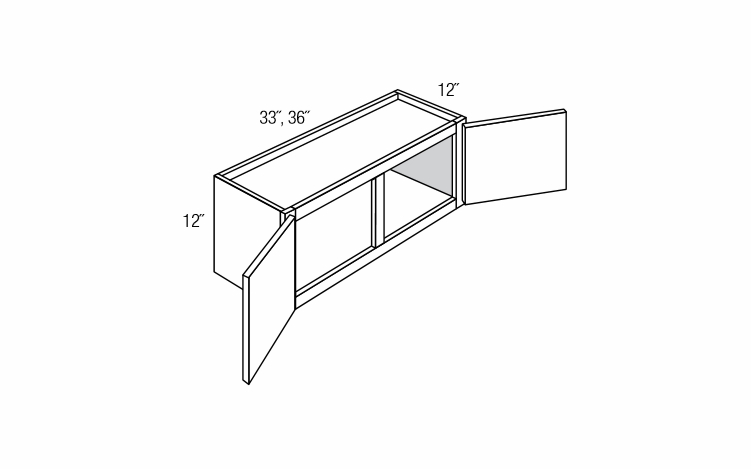 W3312: Wall Bridge Cabinet: Quincy Espresso RTA Kitchen Cabinet