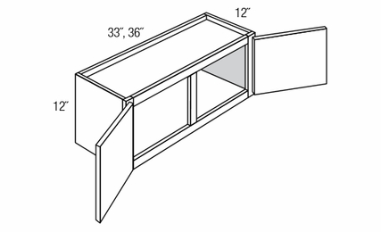 W3312: Wall Bridge Cabinet: Quincy Espresso RTA Kitchen Cabinet