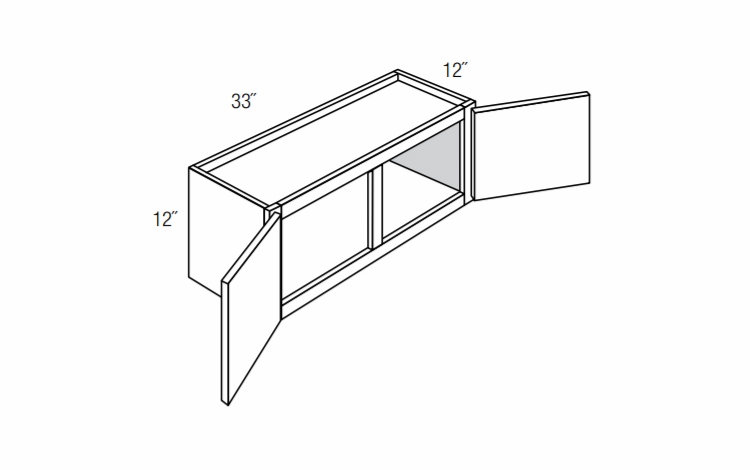 W3312: Wall Bridge Cabinet: Upton Brown RTA Kitchen Cabinet