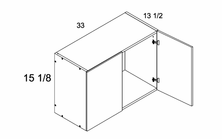 W3315: 13.5" Deep Wall Cabinet: Torino Grey Wood Kitchen Cabinets