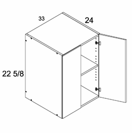 W332324: 24" Deep Wall Cabinet: Torino Grey Wood Kitchen Cabinets