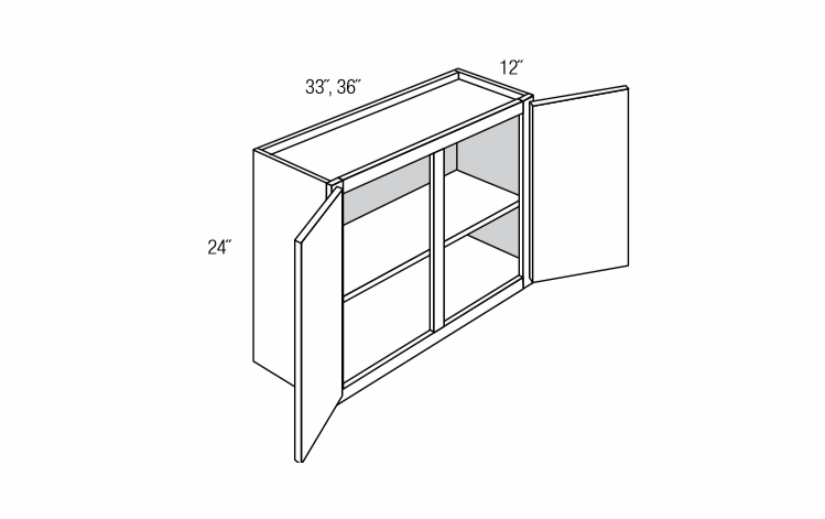 W3324: Wall Bridge Cabinet: Quincy Espresso RTA Kitchen Cabinet