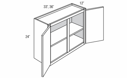 W3324: Wall Bridge Cabinet: Quincy Espresso RTA Kitchen Cabinet