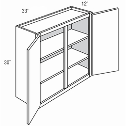 W3330: Double Door Wall Cabinet: Dover Norwich RTA Kitchen Cabinet