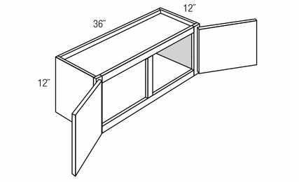 W3612: Wall Bridge Cabinet: Essex RTA Kitchen Cabinet